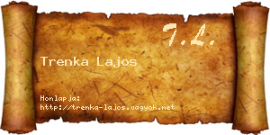 Trenka Lajos névjegykártya